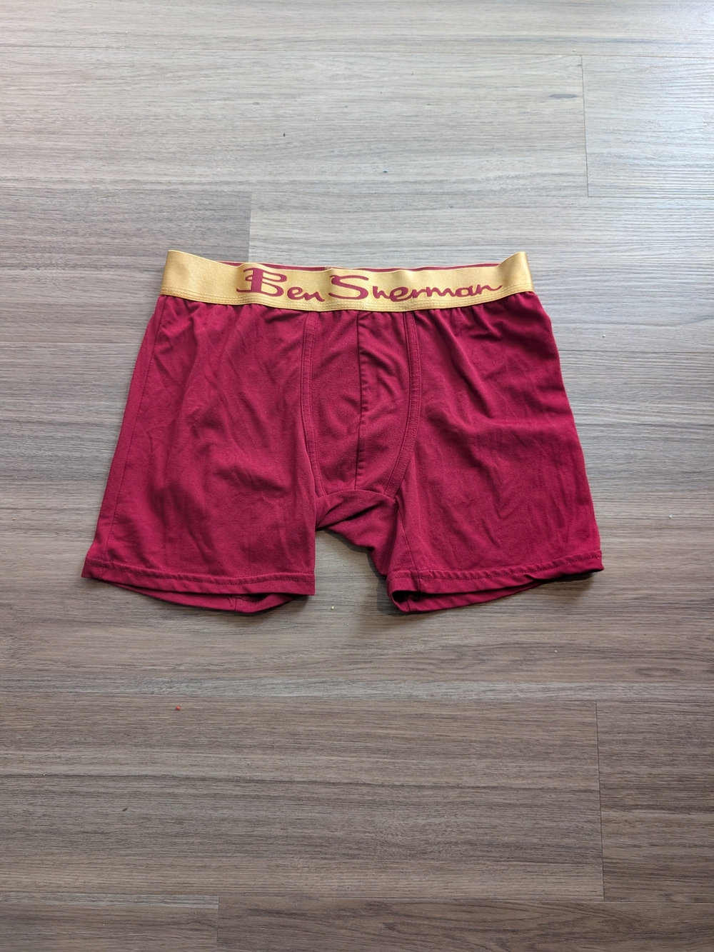 Ben Sherman Red Boxer Briefs with Gold Branded Waistband